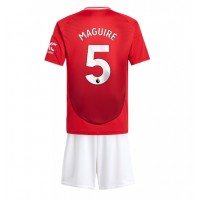 Echipament fotbal Manchester United Harry Maguire #5 Tricou Acasa 2024-25 pentru copii maneca scurta (+ Pantaloni scurti)